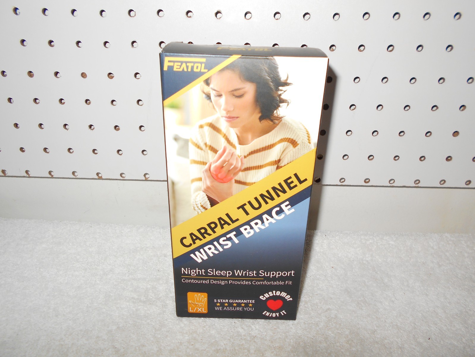 FEATOL NEW! CARPAL TUNNEL L/XL RIGHT HAND ADULT WRIST BRACE