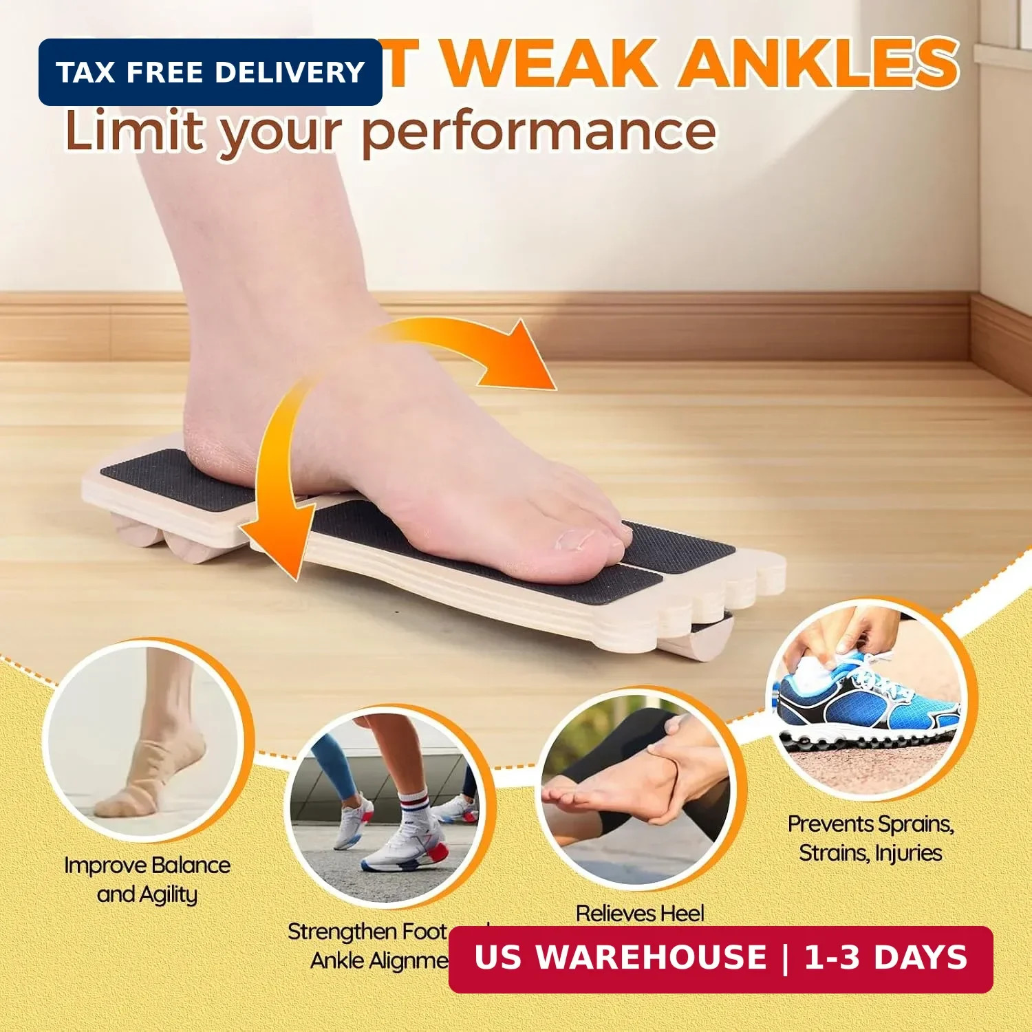 Ankle Strengthener & Axis Boar, Recovery For Sprains & Plantar Fasciitis | Ankle