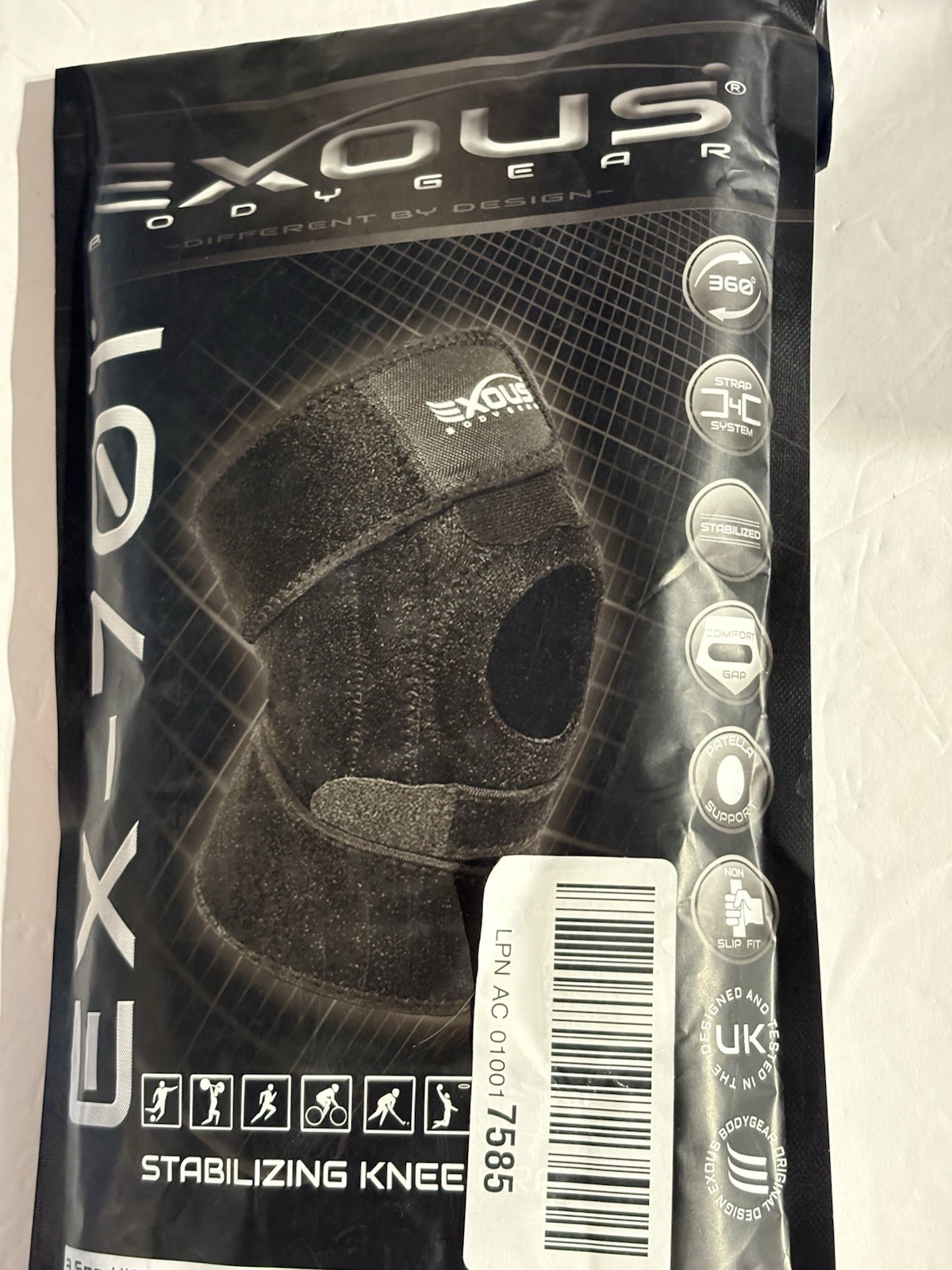 Exous Bodygear Knee Brace Stabilizing Support EX-701 Neoprene Adjustable