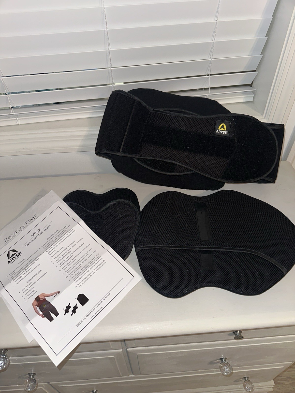 Aryse Live Elevated Universal Back Brace Lumbar Back Support Adjustable Fits All