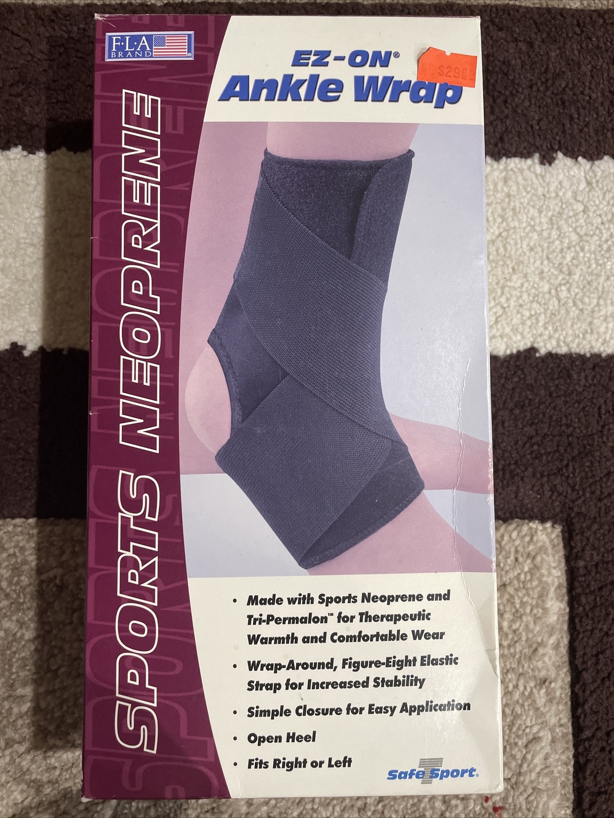 FLA Sports Black Extra Large Ankle Wrap