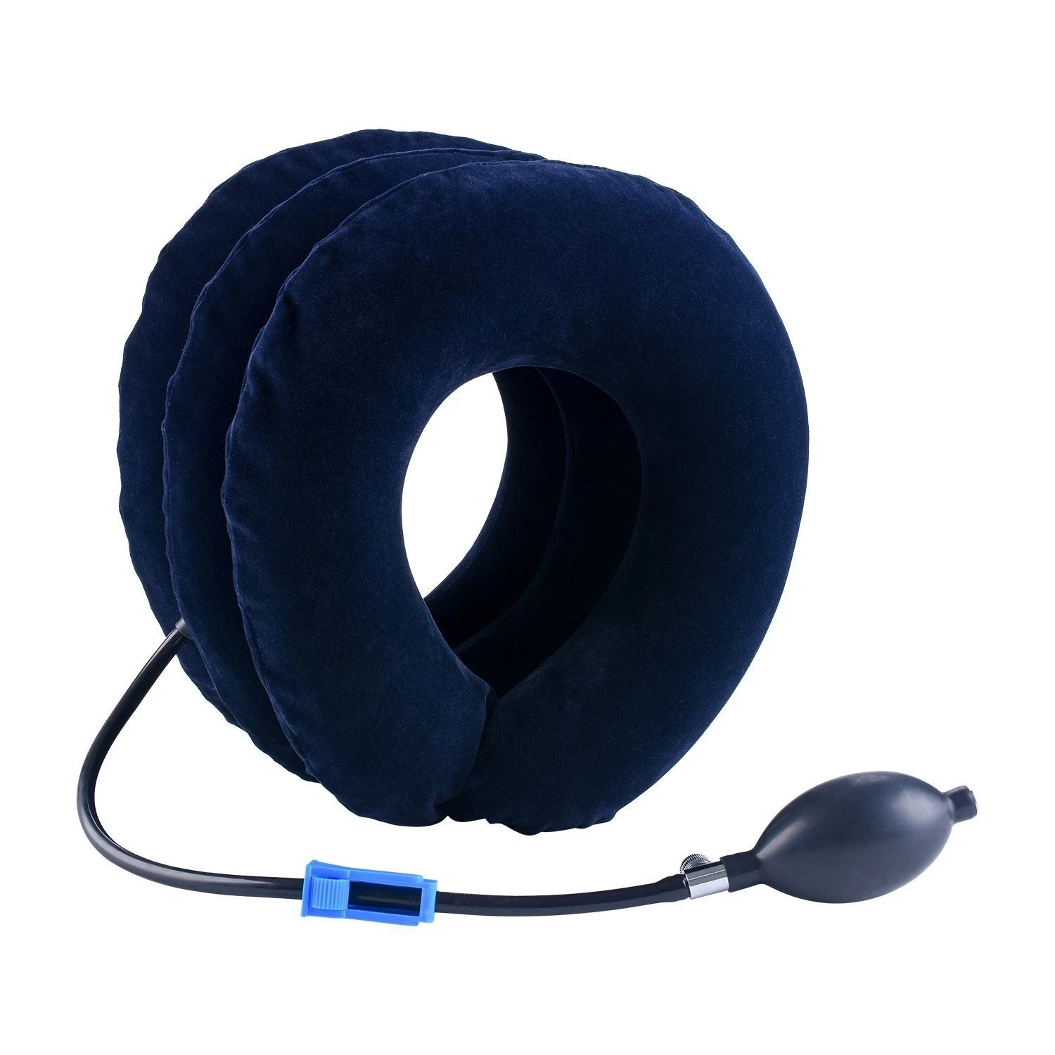 RUNZI Cervical Neck Traction Device Inflatable Stretcher, One Size, Blue
