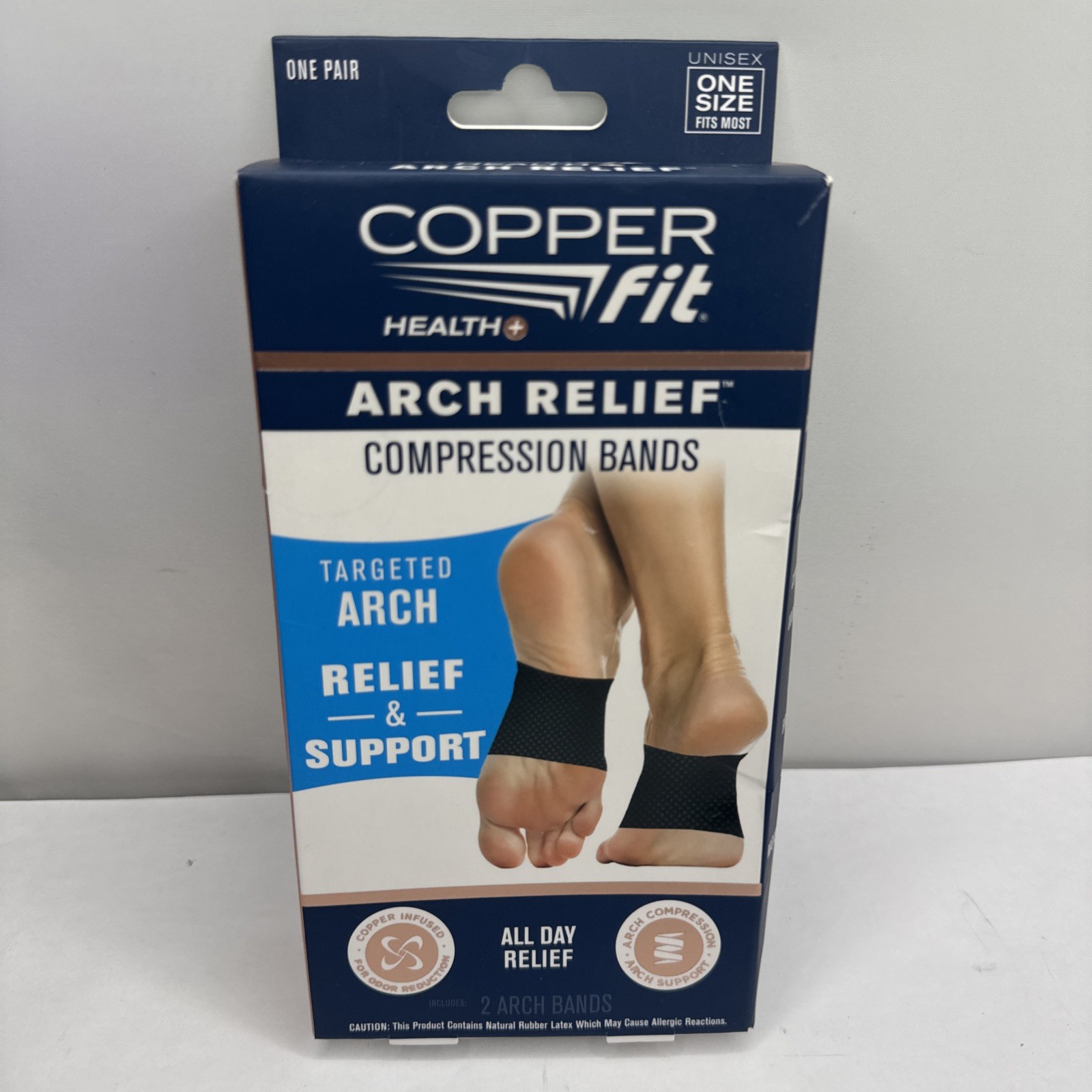 Copper Fit Copper Infused Arch Relief & Support Compression Bands One Size