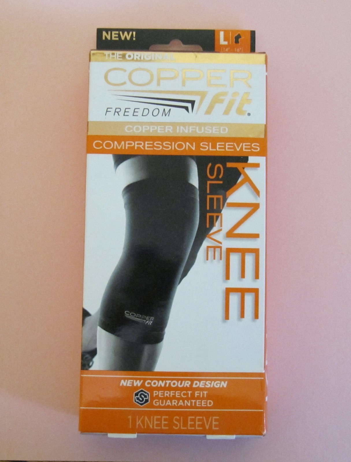NEW LG COPPER FIT FREEDOM KNEE SLEEVE COMFORTABLE COMPRESSION ASOTV