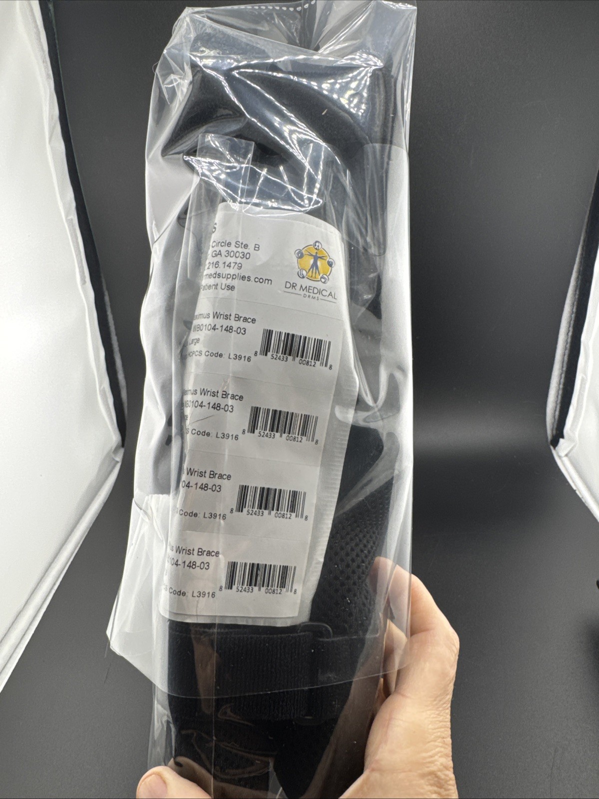Dr Medical The Maximus Wrist Brace WB0104-148-03 Size Large – Ambidextrous NEW