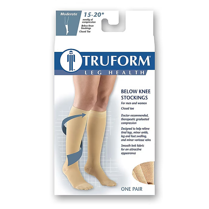 Truform Leg Health Knee High Beige X-Large 15-20″ 8875BG-XL 15-20″