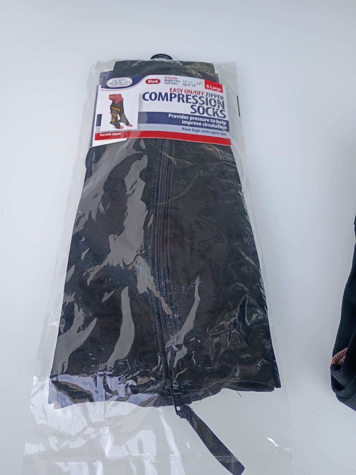 Copper Fit Compression Socks L/XL LOT OF 3 W/ Zippered Compression Socks XLarge