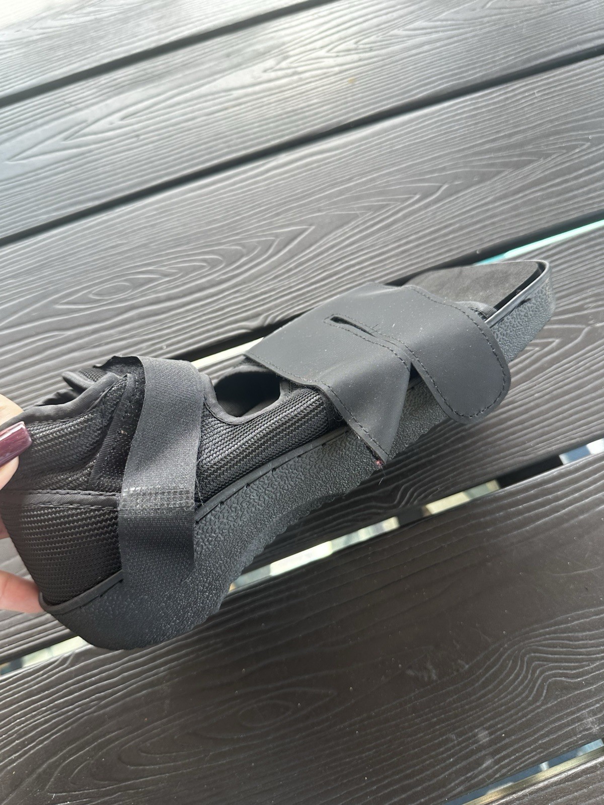 ProCare Medium Medical Surgery Post Op Foot Trauma Shoe Square Toe Black Small