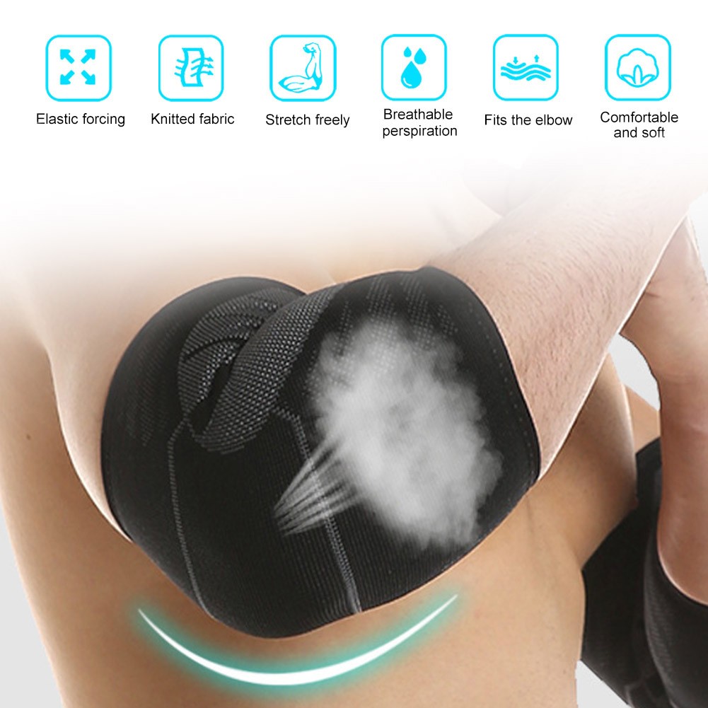 Unisex Nylon Knitting Elbow Guard Support Forcing Breathable Elastic Fitness CHU