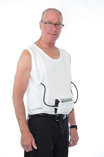 LVAD HeartMate Men’s Tank Top – Comfortable White Tops for LVAD Wear, S to 3XL