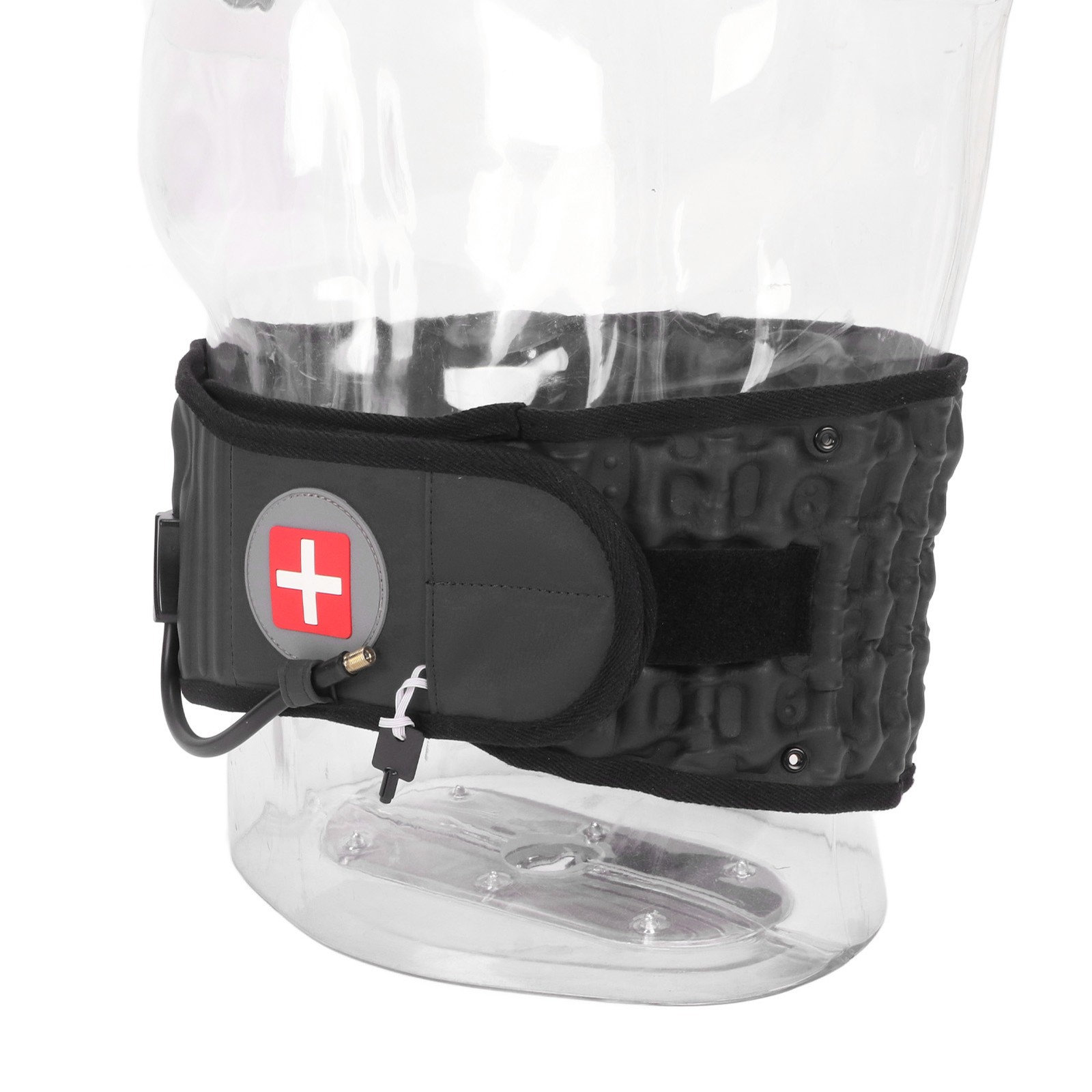 Black Lumbar Traction Belt Inflatable Improve Pain Back Decompression Belt WT