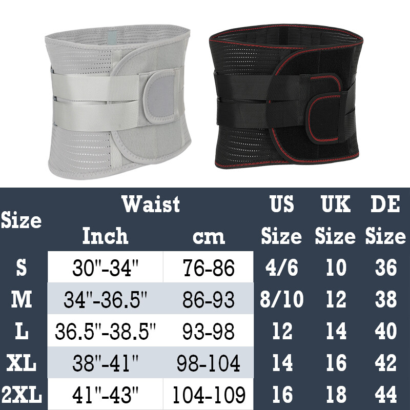 Adjustable Lumbar Support Lower Waist Back Belt Brace For Pain Relief Men Women