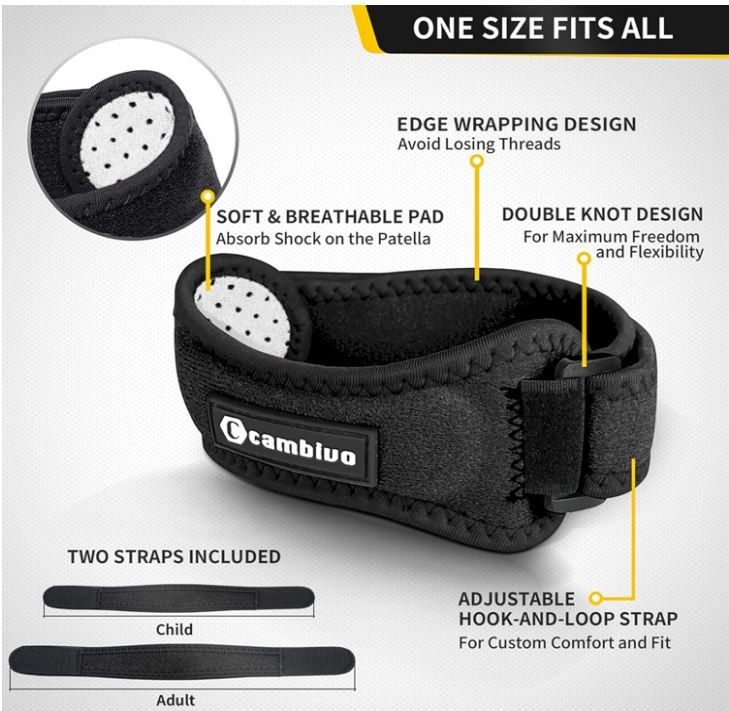 2 Pack Patella Knee Straps Brace Support for Men Women Pain Relief