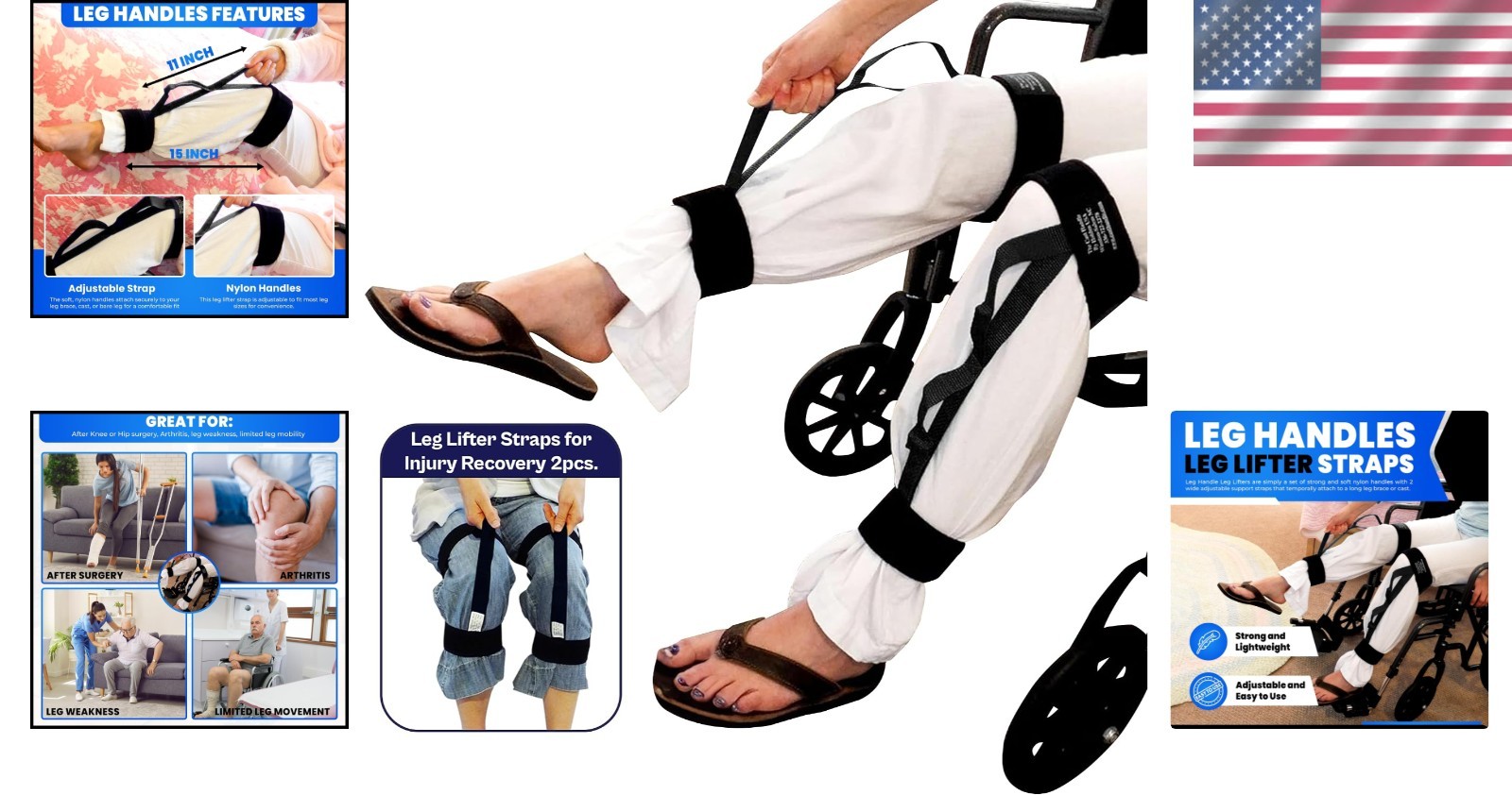Leg Handles Cast Lifter Pair – Adjustable Mobility Aid