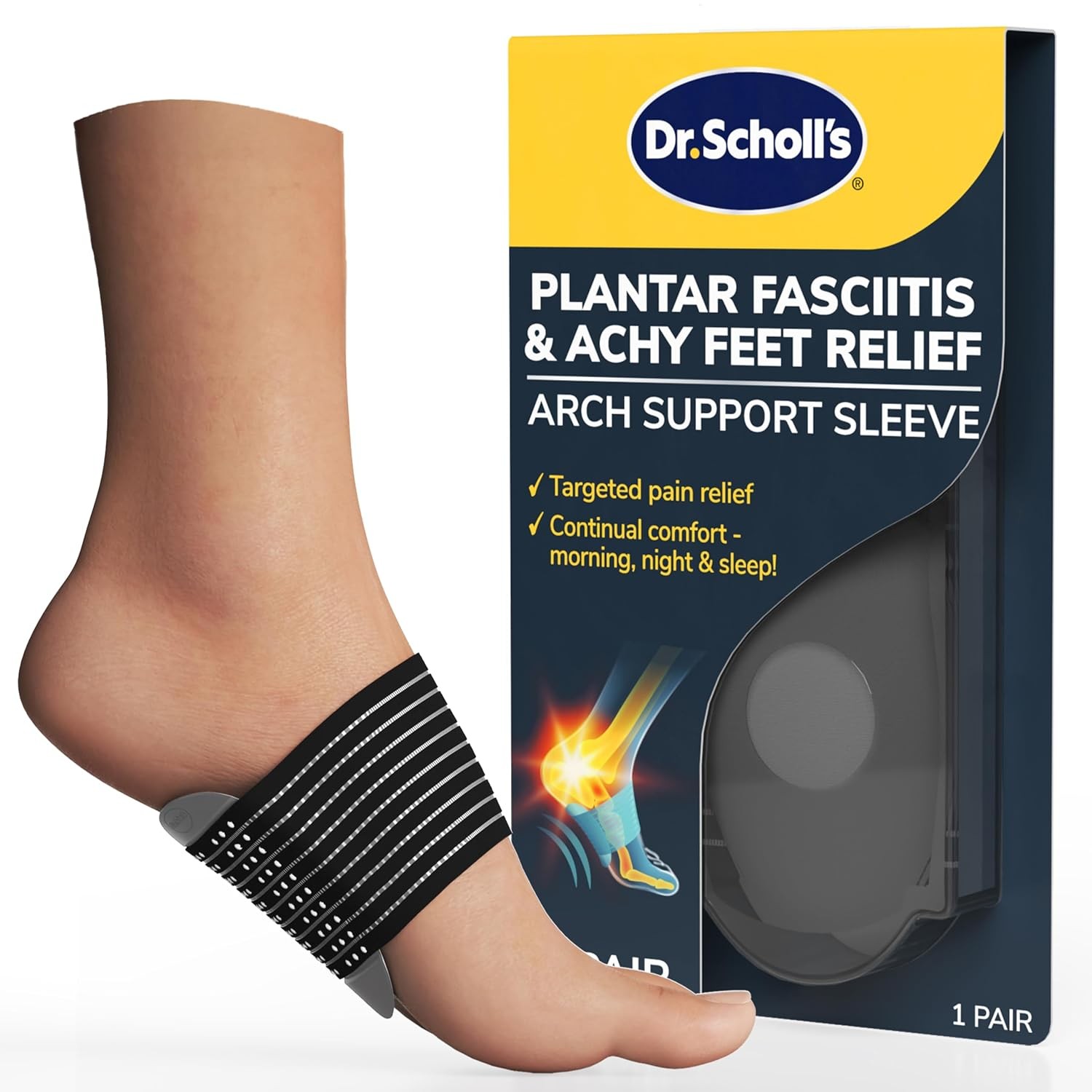 Plantar Fasciitis Relief Arch Support Sleeve Cushioning Foot Pain Relief