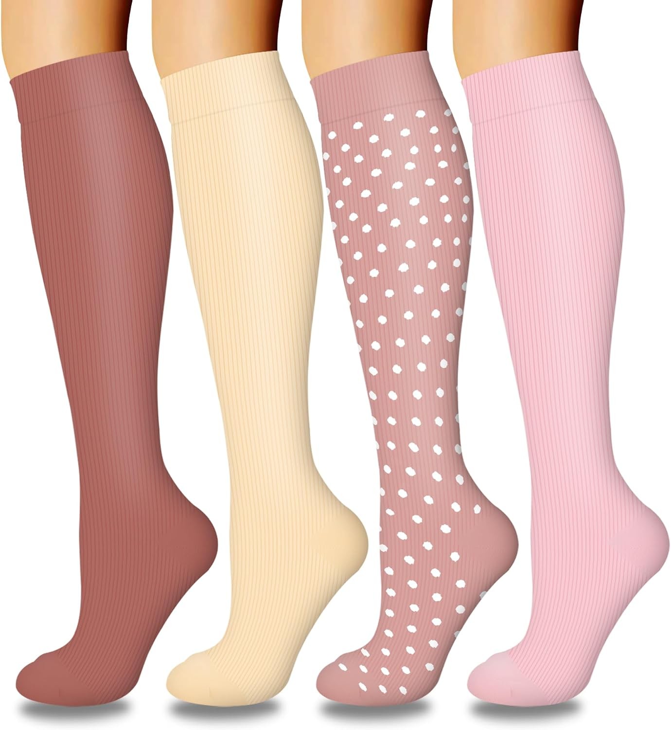 Laite Hebe Compression Socks 4 Pairs Circulation Nurses