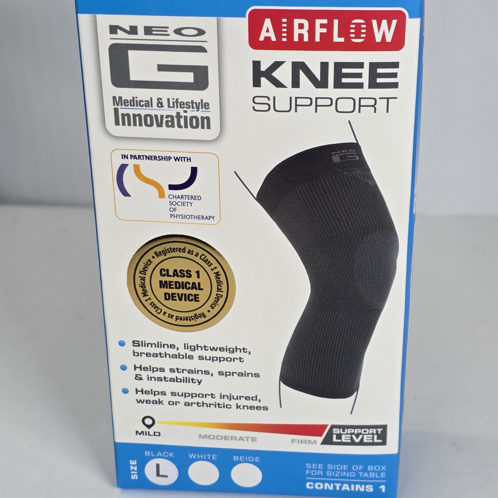 NEO G Airflow Knee Support Size LARGE. New.
