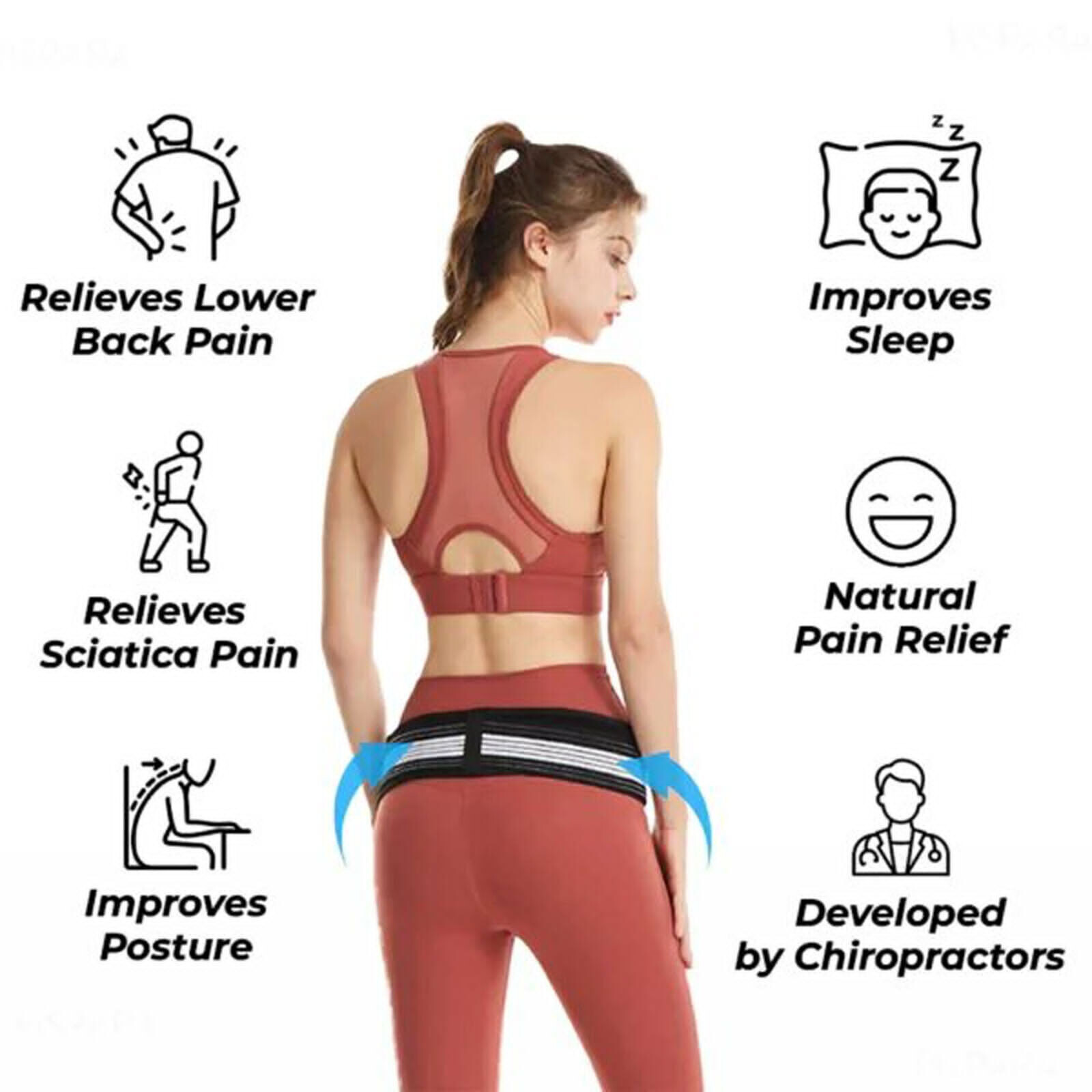 Lumbowrap Plus-Size Back Support, Lumbowrap Plus-Size Waist Support Adjustable