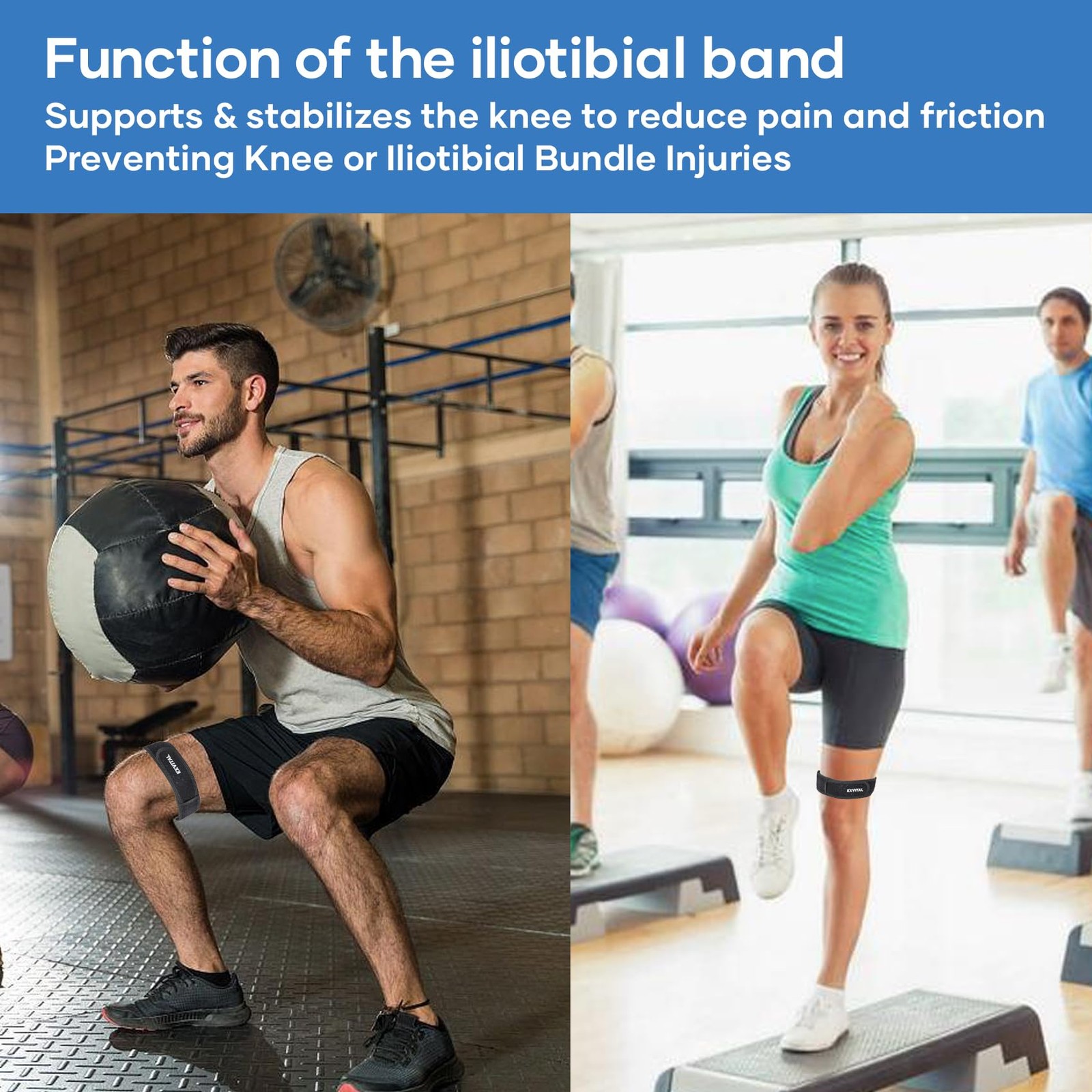 IT Band Straps Iliotibial Band Brace Relieve ITB Syndrome for Men & Women Adj…