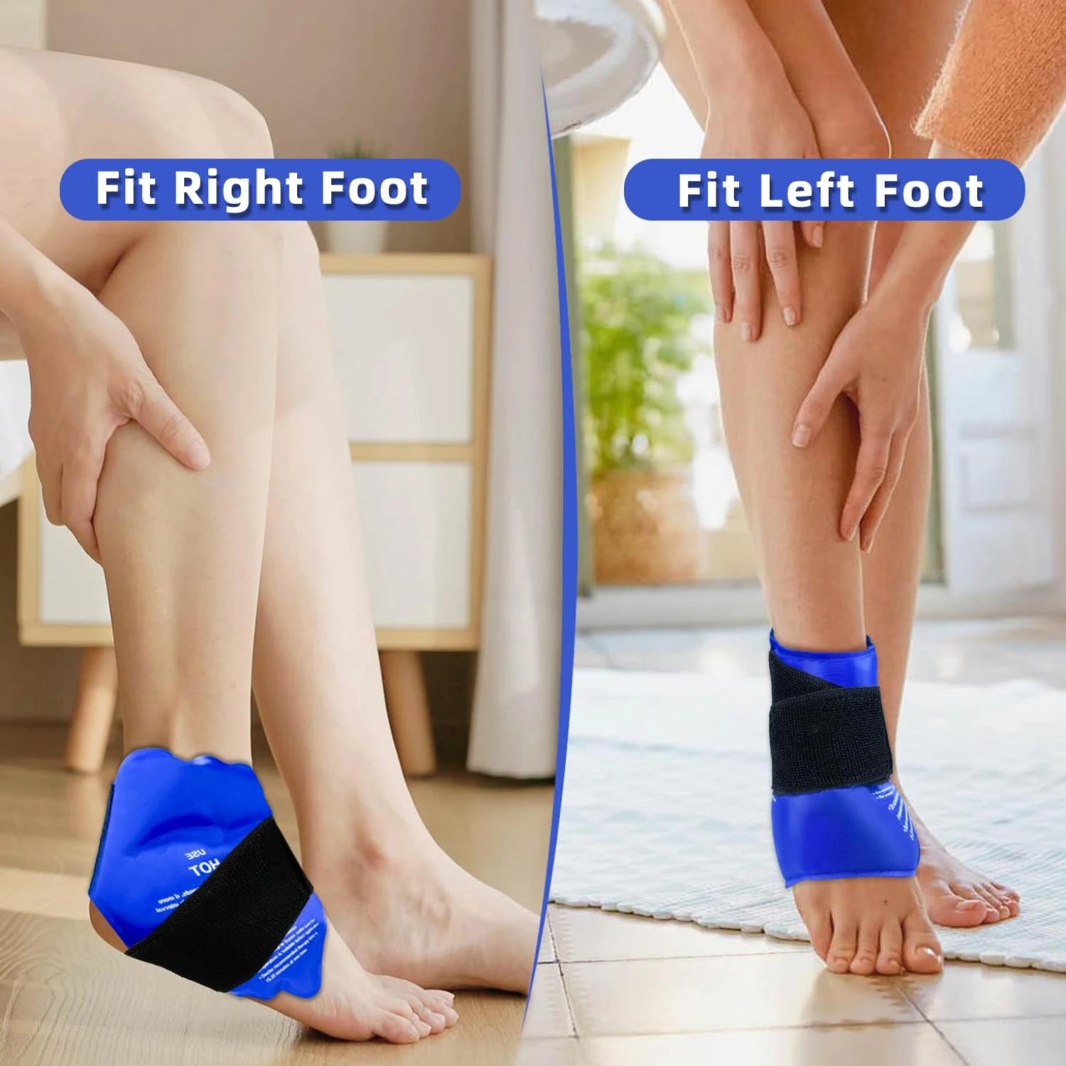 Ankle Brace Ice Pack Wrap Hot & Cold Therapy Large Reusable Gel Pack Sport Injur