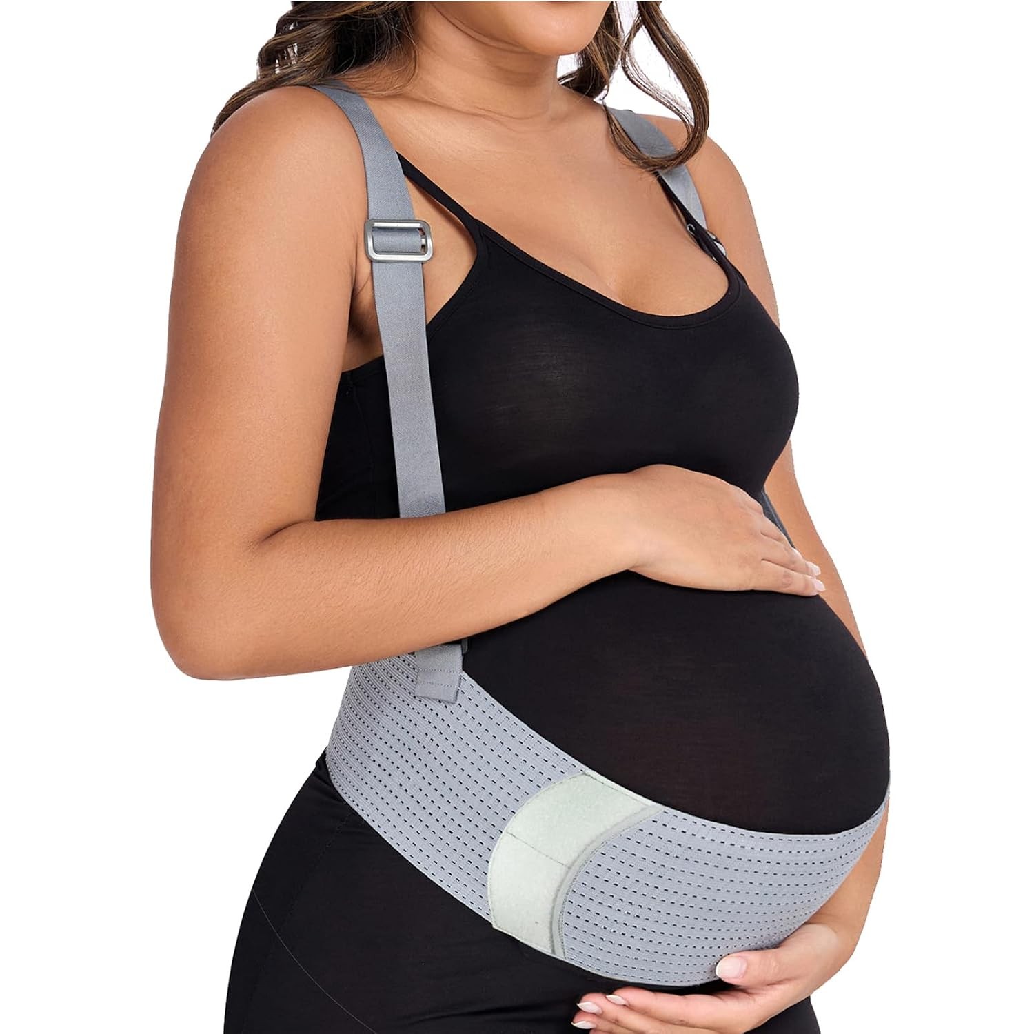 Lower Back Beige Pregnancy Belly Support Maternity Belt for Women Comfort Relief