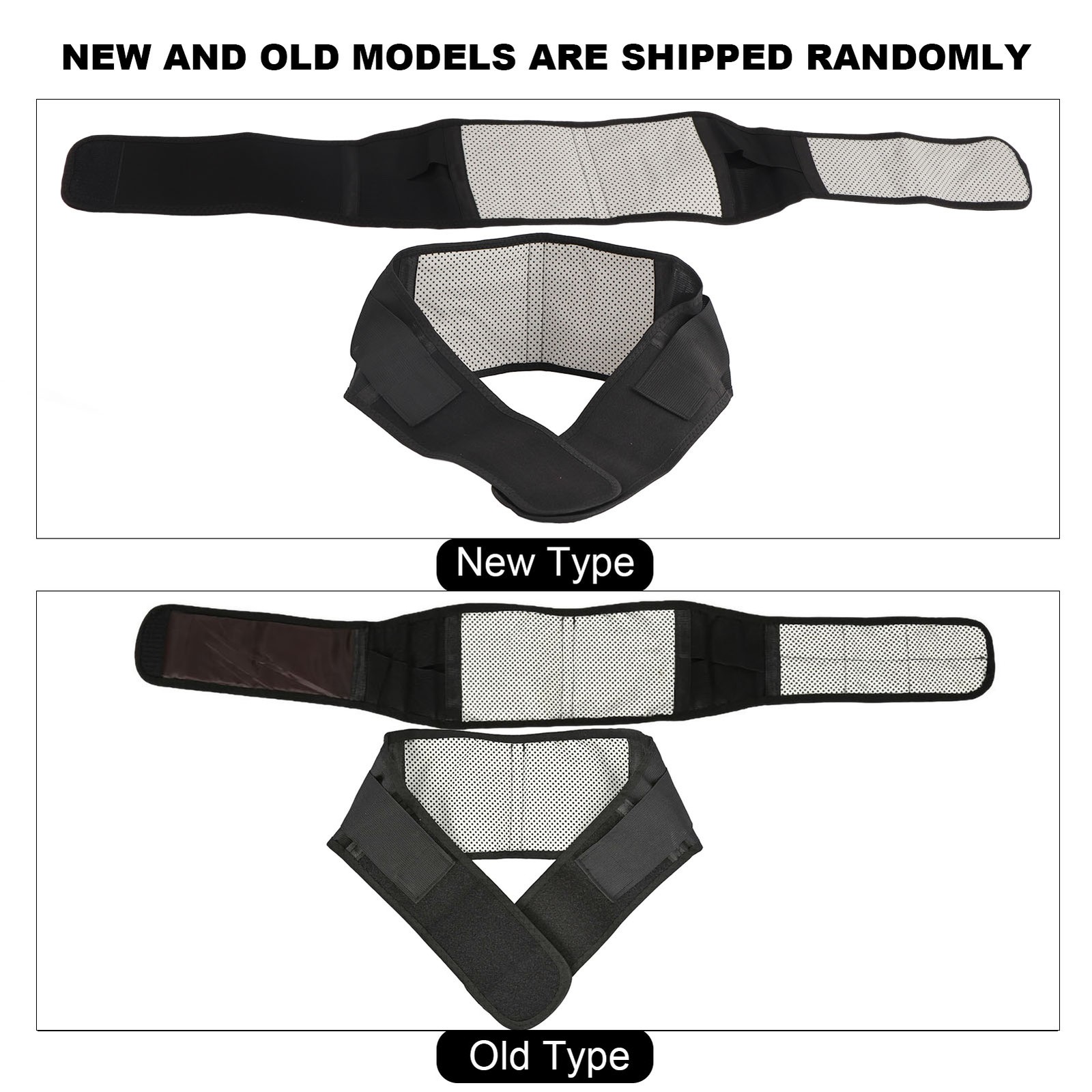 New Tourmaline Self Heating Magnetic Therapy Black Waist Protection Belt Lumbar