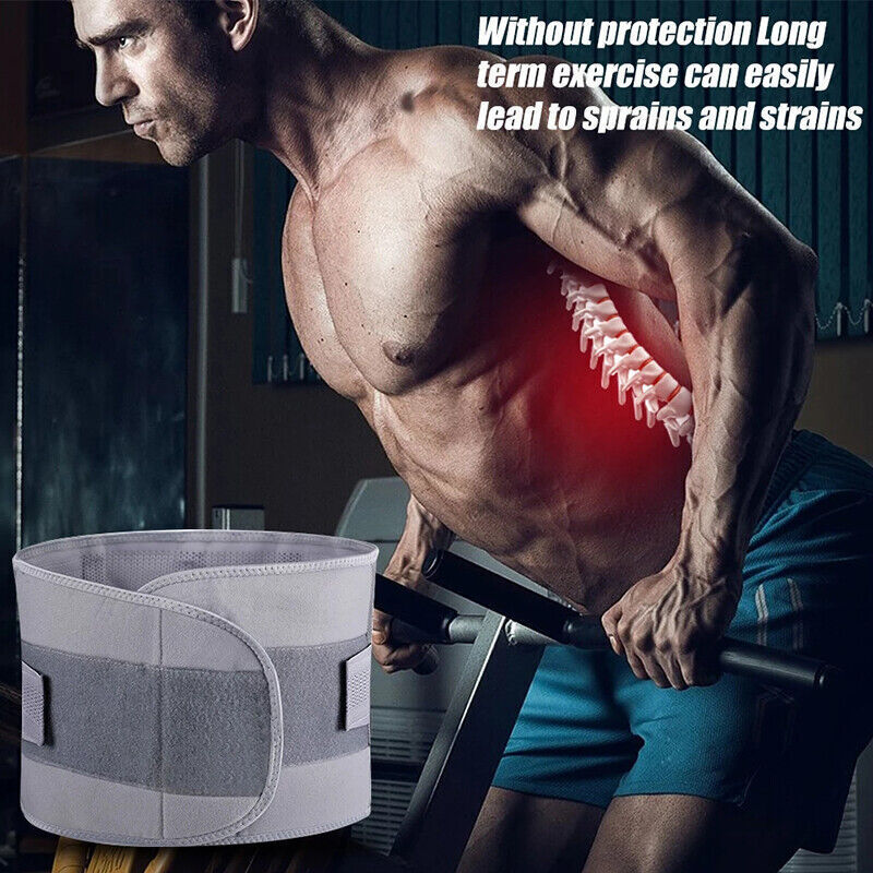 Adjustable Double Pull Lower Back Brace Lumbar Support Belt Sciatica Pain Relief