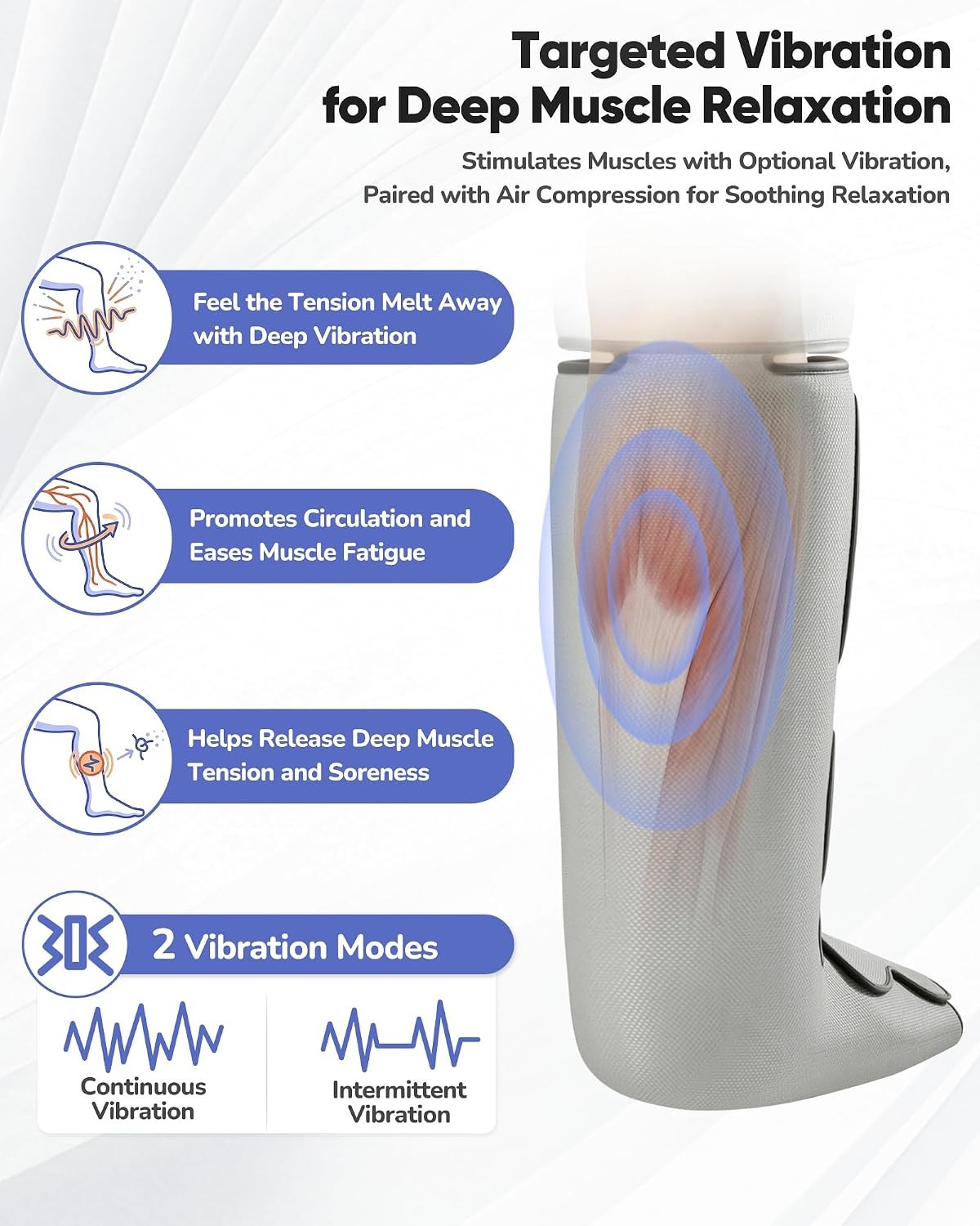 BESTJEEF Air Compression Leg Massager with Heat : Foot and Calf Massager -no box