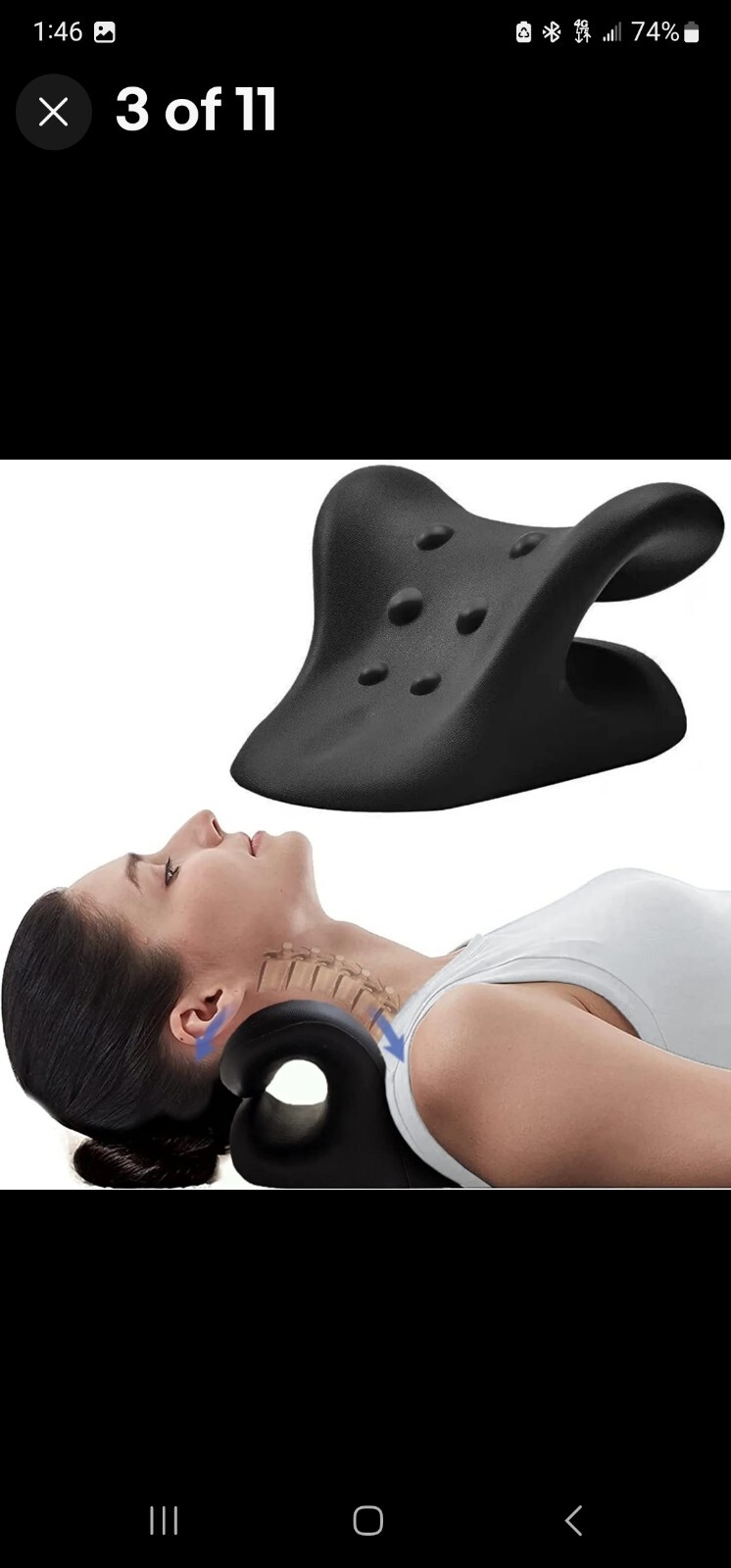iBYWM FSA HSA Eligible Neck Stretcher Cervical Traction Device Neck and Shoulder