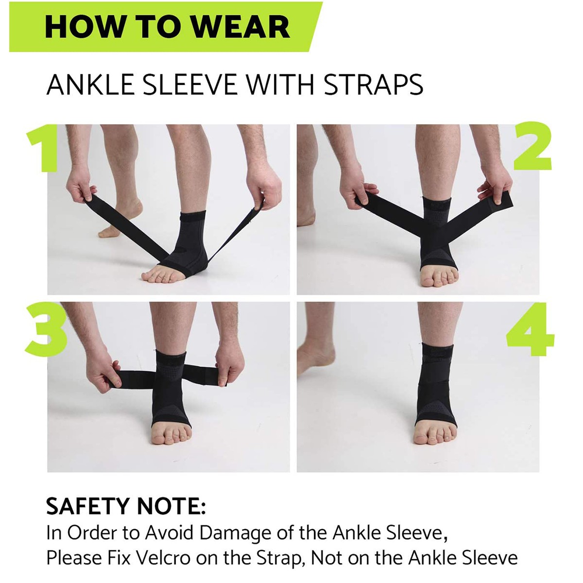 Ankle Braces Strap Sleeves Support 3D Weave Elastic Bandage Foot Protective Gear
