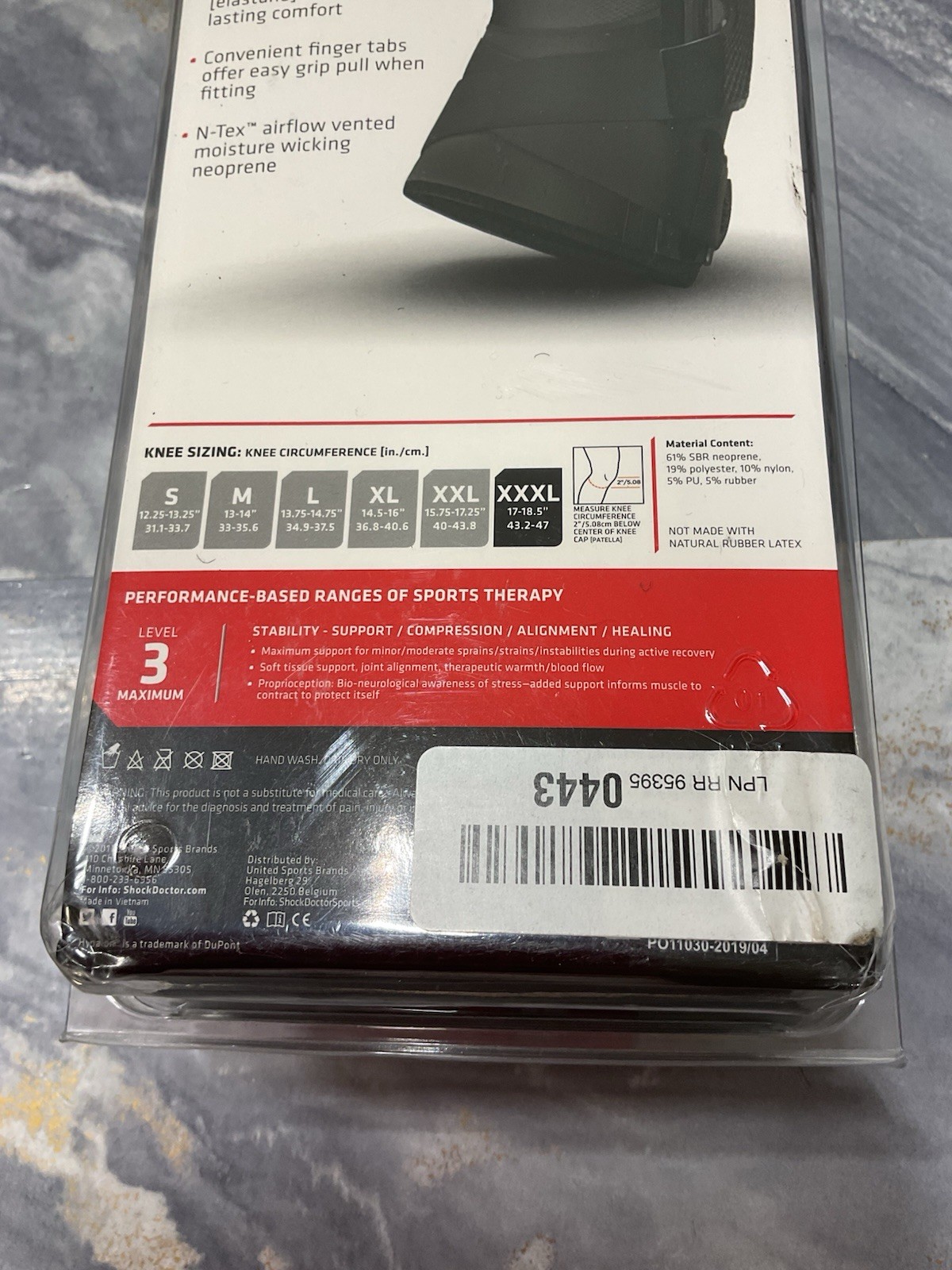Shock Doctor Ultra Knee Brace #875 XXXL