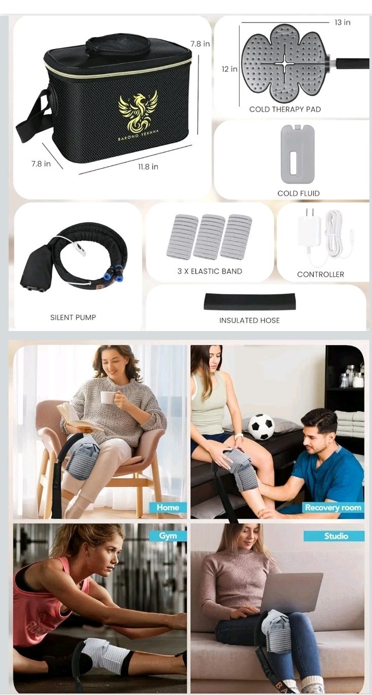 Cold Therapy Machine with Programmable Timer, Portable Ice Machine FOR Knee