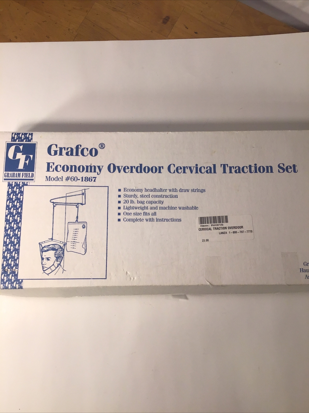 Grafco Economy Overdoor Cervical Traction Set. New