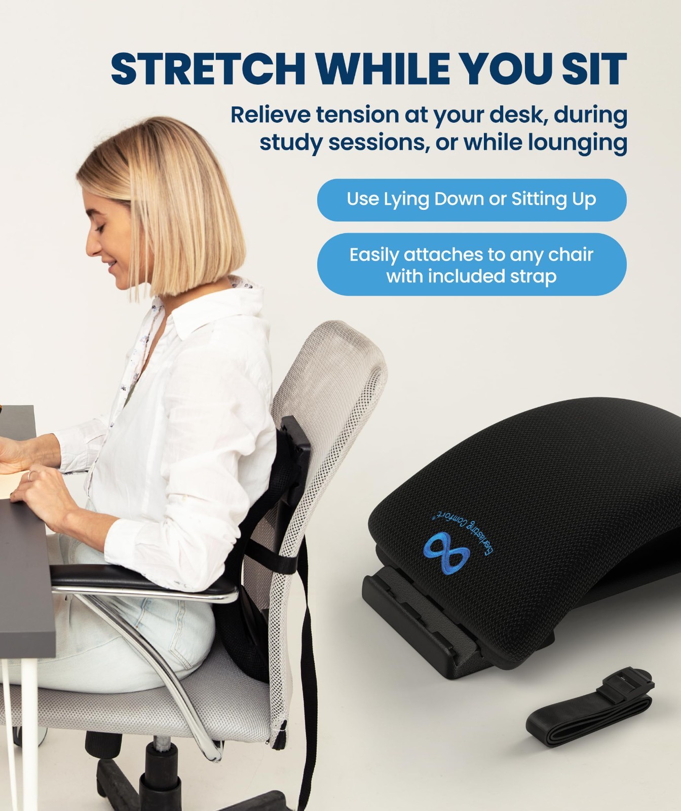 Adjustable Lumbar Support Board – Back Stretcher for Lower Pain Relief & Posture