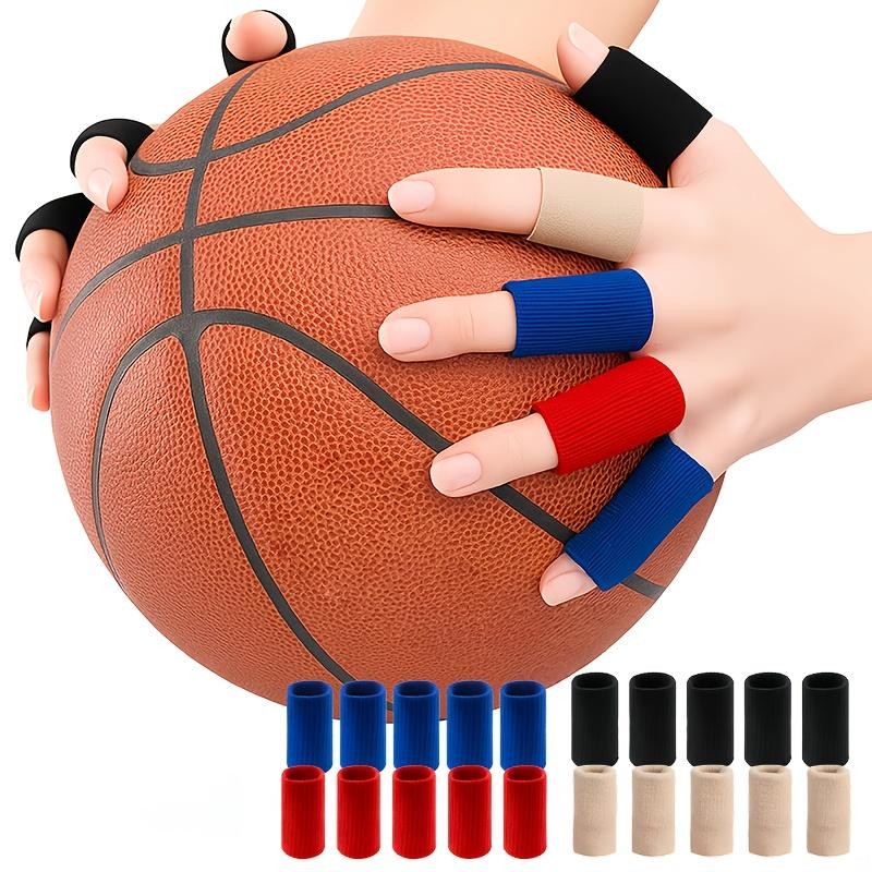 10pcs Elastic Finger Sleeves Compression Breathable Support for Basketball Sport