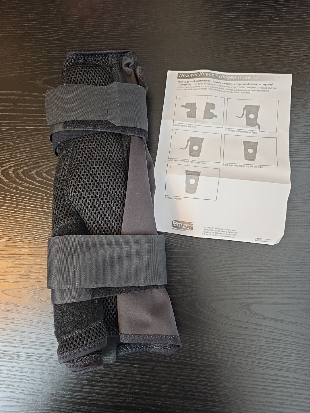 Hely & Weber 7676-BLK-XXL Knee Open Pat/ Open Pop – NEW