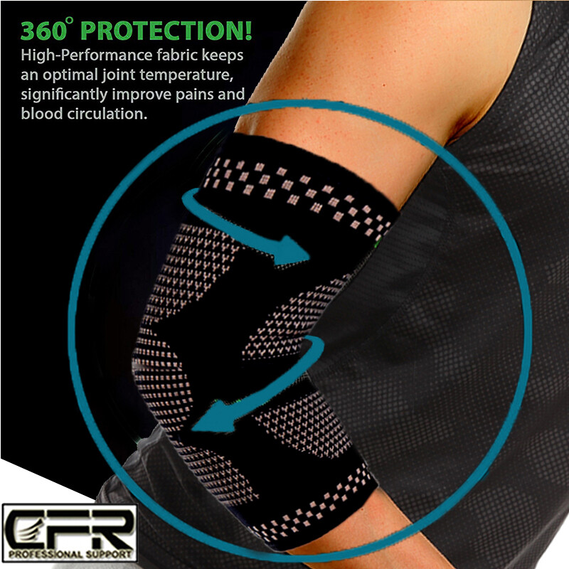 Copper Compression Arm Sleeves Elbows Support Brace Joint Pain Arthritis Relief