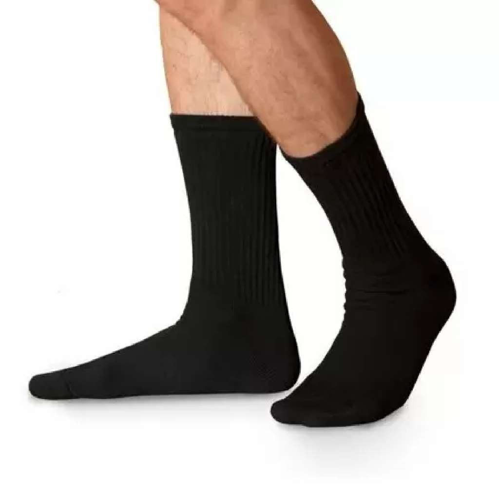 JOBST SensiFoot Diabetic Crew Style Socks 8-15mmHg (Black) Large