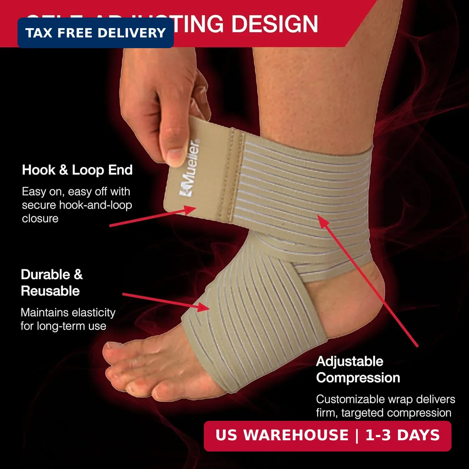 All-Purpose Support Wrap for Men and Women, Adjustable C