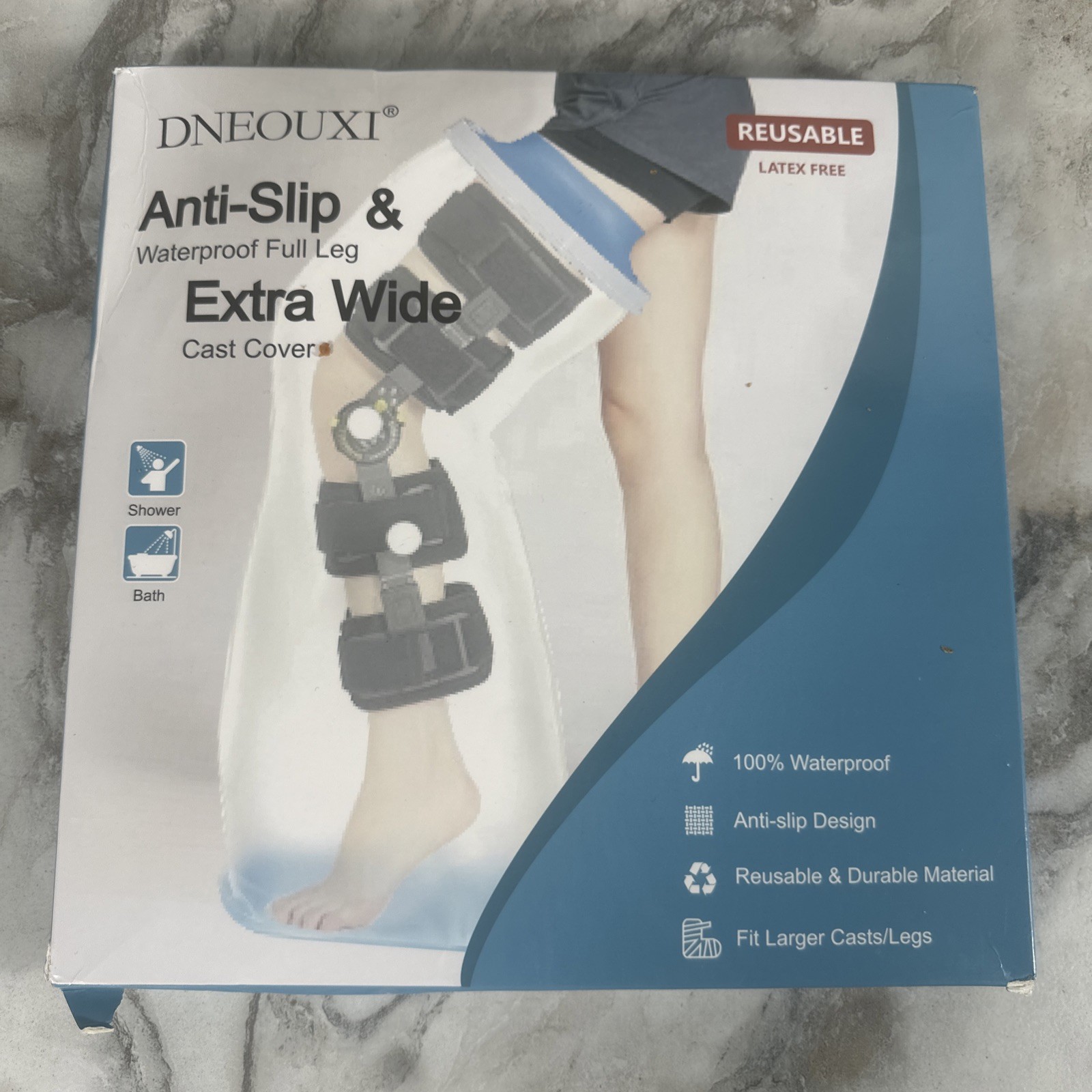 Komzer OA Unloader ACL Knee Brace Right SZ 2XL With Reuseable Cast Cover Unisex