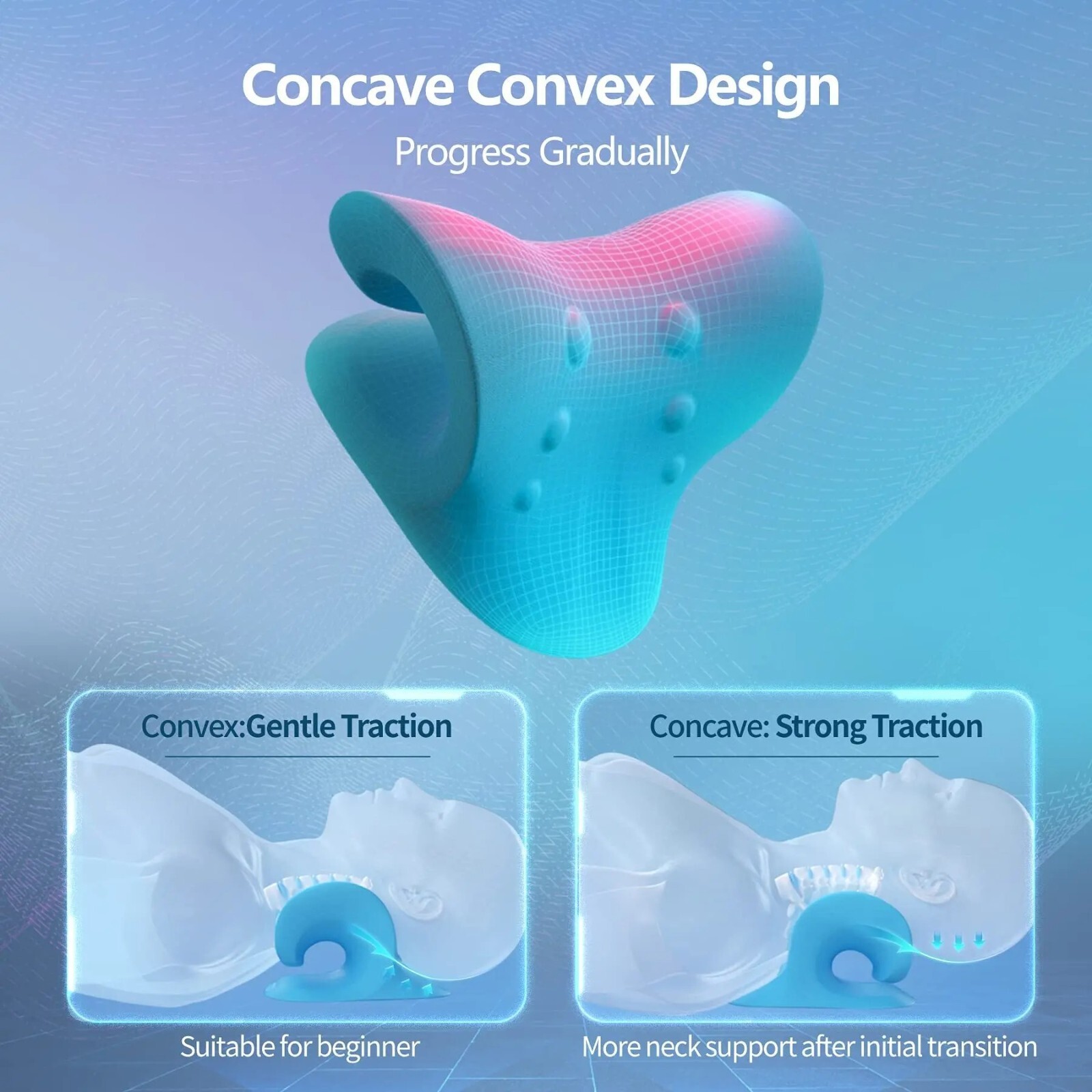 Neck Shoulder Stretcher Relaxer Cervical Cloud Shape Traction correction pillo