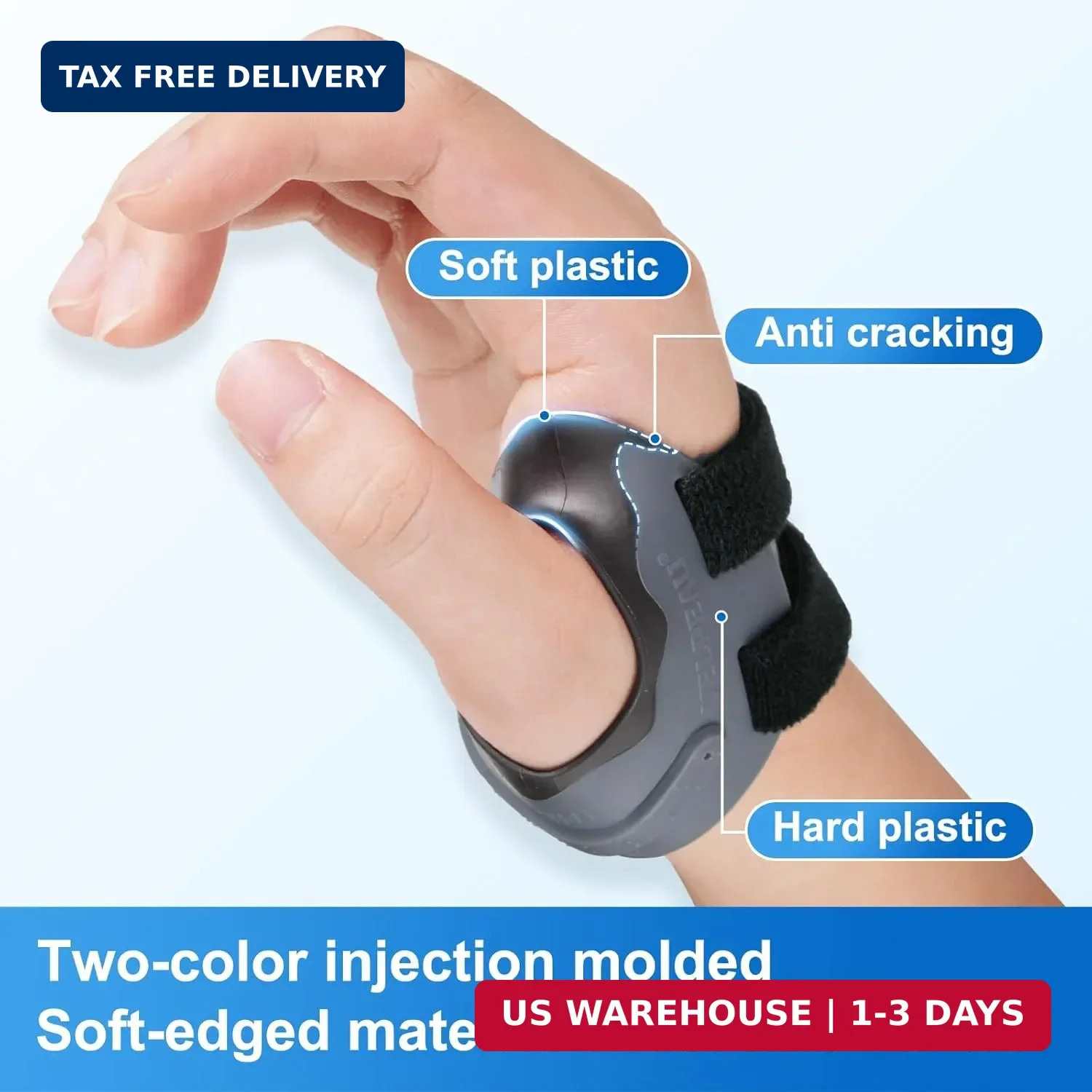 Velpeau CMC Joint Thumb Arthritis Support Brace – Soft & Hard Plastic Compose –