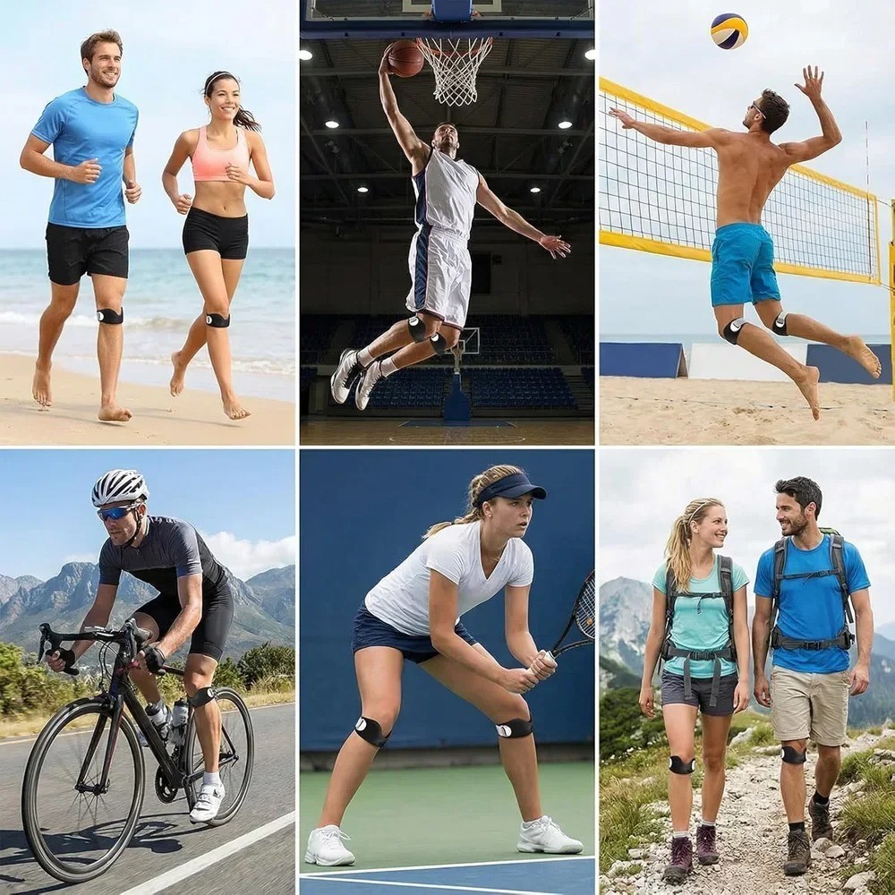 1PCS/2PCS Patellar Tendon Support Strap Adjustable Silicone Compression Patella