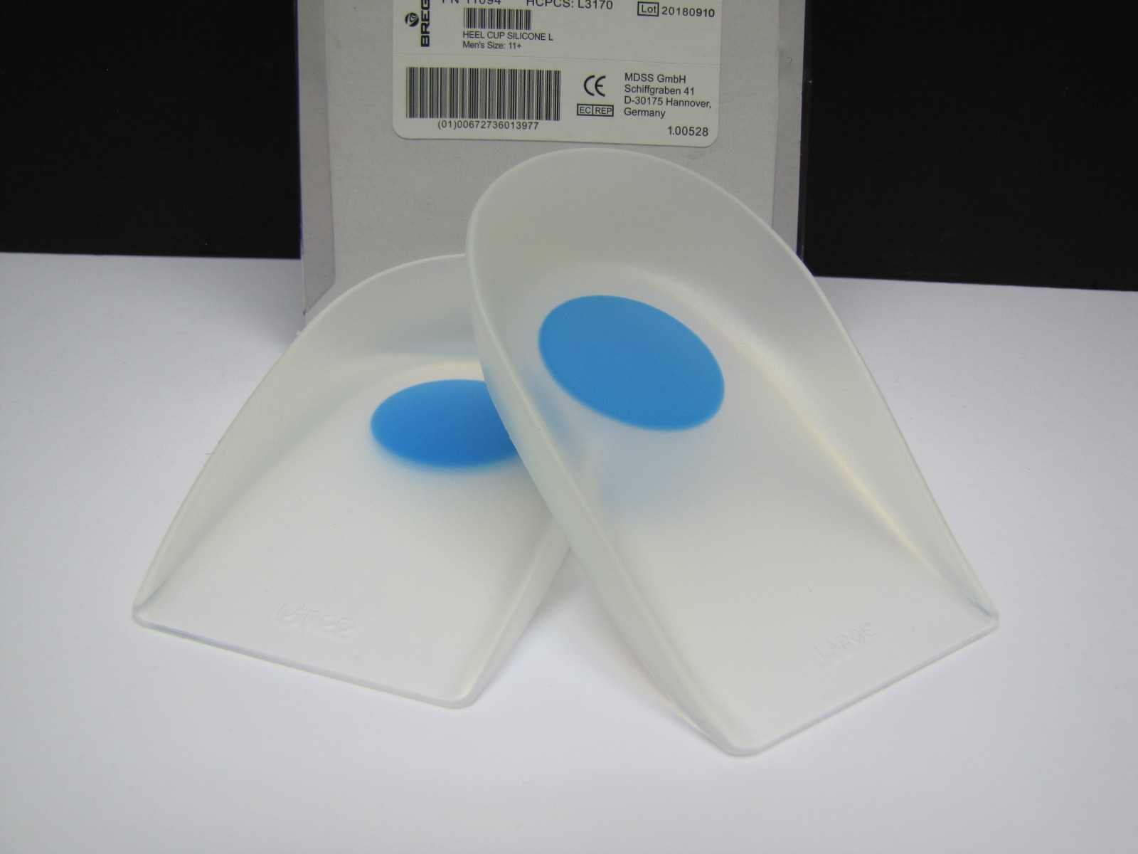 Breg Medical Grade Silicone Heel Cups – 11094 – Mens Womens Size Large