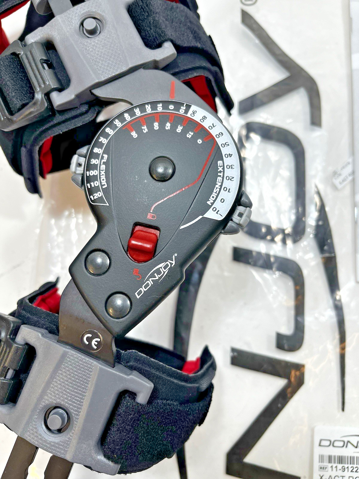 Donjoy X-Act ROM Elbow Brace: Left Black/Red 11-9122 Universal Size Ships Fast!