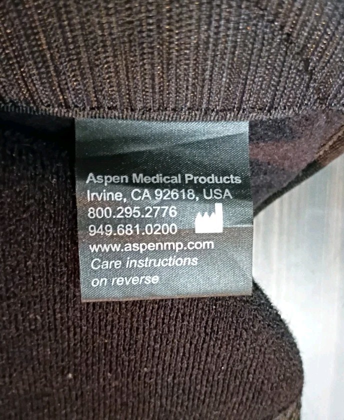 Aspen Acute Back Brace – Adjustable – One Size – Black “NICE CONDITION”.