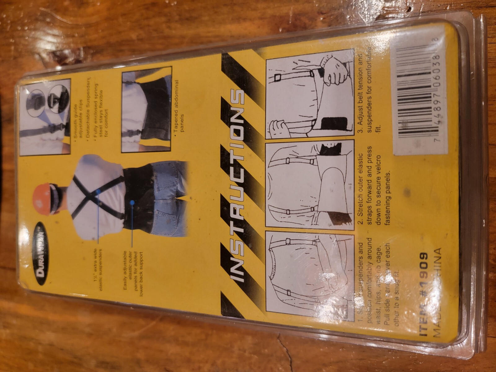 LIBERTY 1909 Durawear Ergonomic Back Support Belt Brace Size XXL