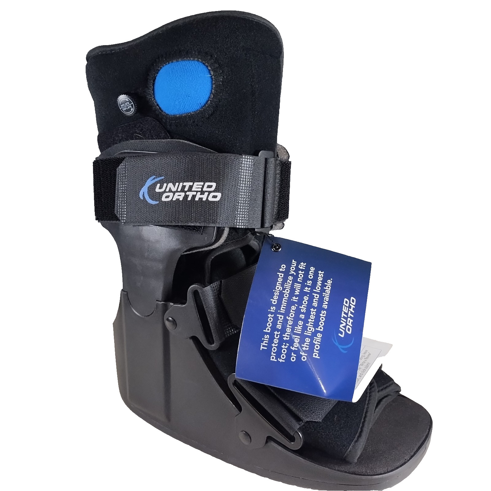 United Ortho USA14113 Short Air Cam Walker Fracture Boot Small Black New w/ Tags