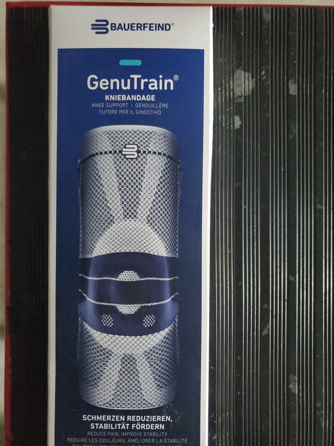 Bauerfeind GENUTRAIN Knee Brace Size 4 Titan Color