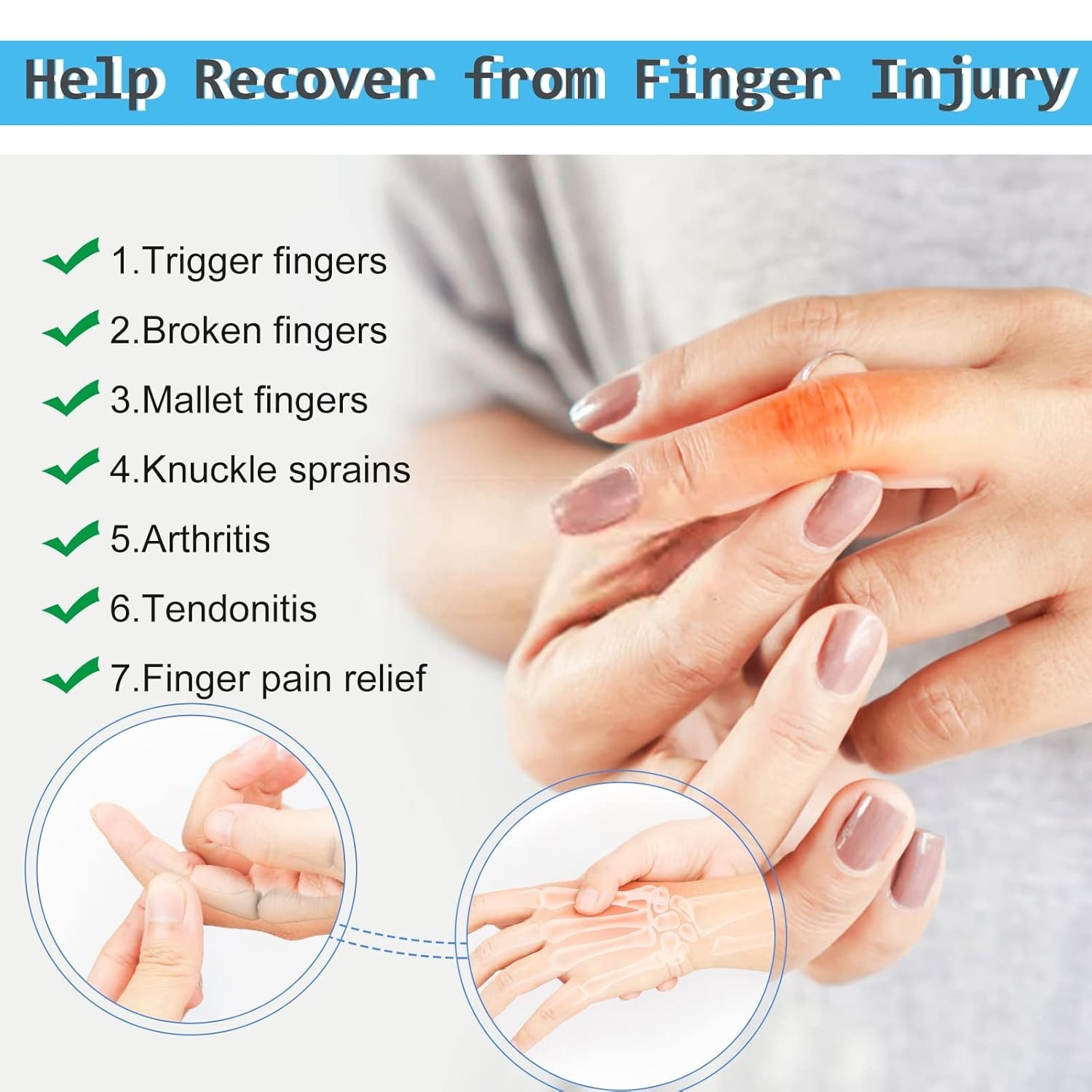 Breathable Finger Compression Sleeves for Arthritis Relief – 10 Pack in Beige